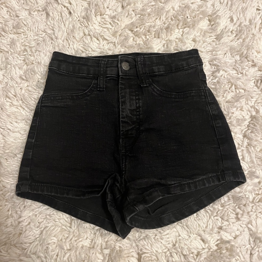 High waisted jean shorts